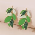 thumbnail image 3 of Mightlink 1 Pair Geometric Patchwork Color Leaves Shape Dangle Earrings Exquisite Enamel Women Drop Stud Earrings Fashion Accessories Gift, 3 of 7