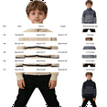 thumbnail image 2 of Otqutp Kids Boys Stripe Knit Pullover Stripe Long Sleeve Soft Warm Pullover Teens Back to School Zip-Up Sweater Size 7-16 Years, 2 of 8