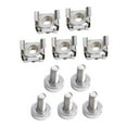thumbnail image 4 of RENACLIPY 2Sets Iron Cage Nuts and Mounting Screws with Washers for Cabinet Square Hole Installation, 4 of 8