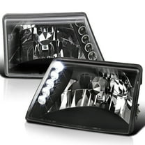 Spec-D Tuning SMD Led Headlights Black Compatible with 1998-2000 Ford Ranger L R Pair Head Light Lamp Assembly