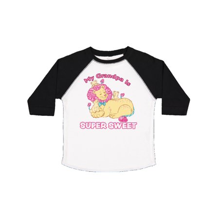 

Inktastic My Grandpa Is Super Sweet Cotton Candy Lions with Pink Mane Gift Toddler Boy or Toddler Girl T-Shirt