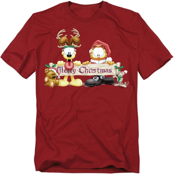Garfield T-Shirt Christmas Banner Unisex Graphic Tee For Men & Women