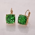 thumbnail image 3 of Humble Chic Simulated Emerald Green Earrings for Women - Sparkly Green Dangles, 3 of 10