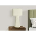 thumbnail image 3 of Lighting, 29"H, Table Lamp, White Ceramic, Ivory / Cream Shade, Contemporary, 3 of 7