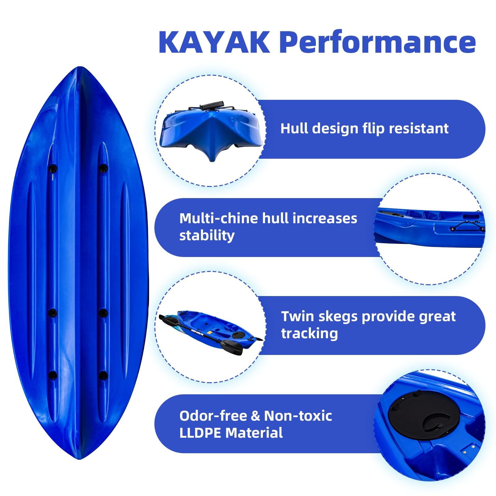 Danolapsi Kids Youth Kayaks, 7FT Sit on Top Fishing Kayak for Child with Paddle, Capacity of 88LBS, Hard Shell Recreational Ocean Kayak