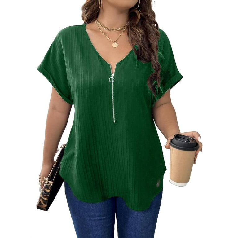 Emerald green blouse plus purchases size
