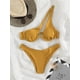 thumbnail image 1 of Conjunto de Bikini con un hombro descubierto para mujer, traje de baño Sexy con Push-Up y aros, Micro bañador brasileño recortado, traje de baño con Tanga 2024, 1 of 5