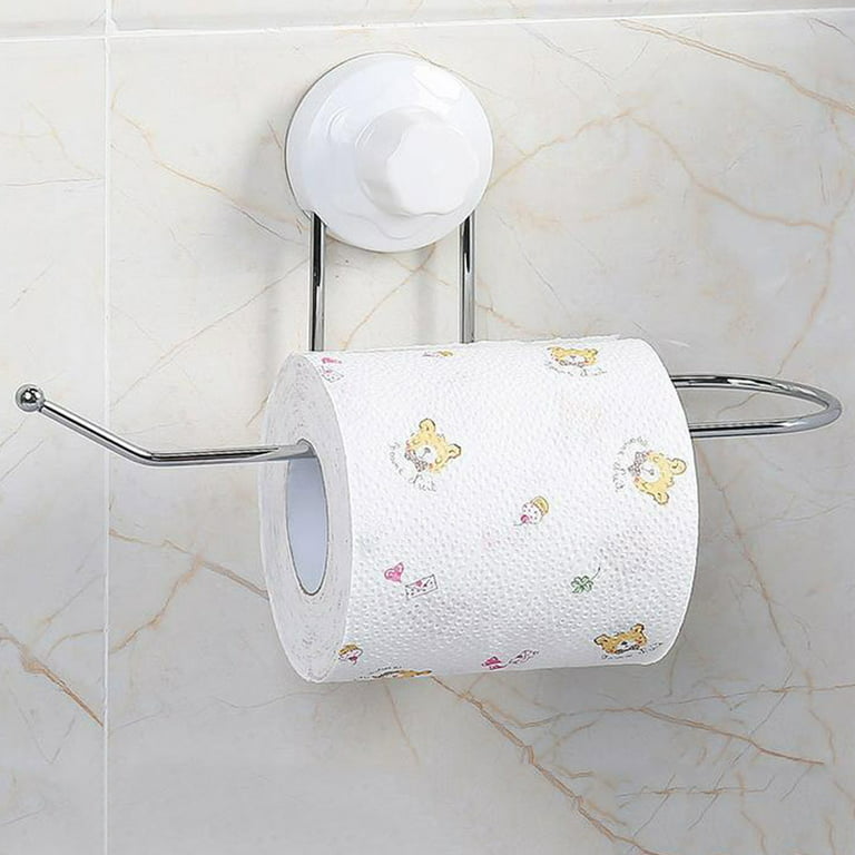 Suction Cup Paper Towel Holder Wall Mounted Towel Rack Paper Roll Hanger  For Home Kitchen Toilet