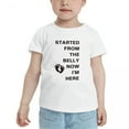 thumbnail image 2 of Started from the Belly Now I'm Here Cute Toddler T Shirts for Boys Girls (White, Youth L), 2 of 5