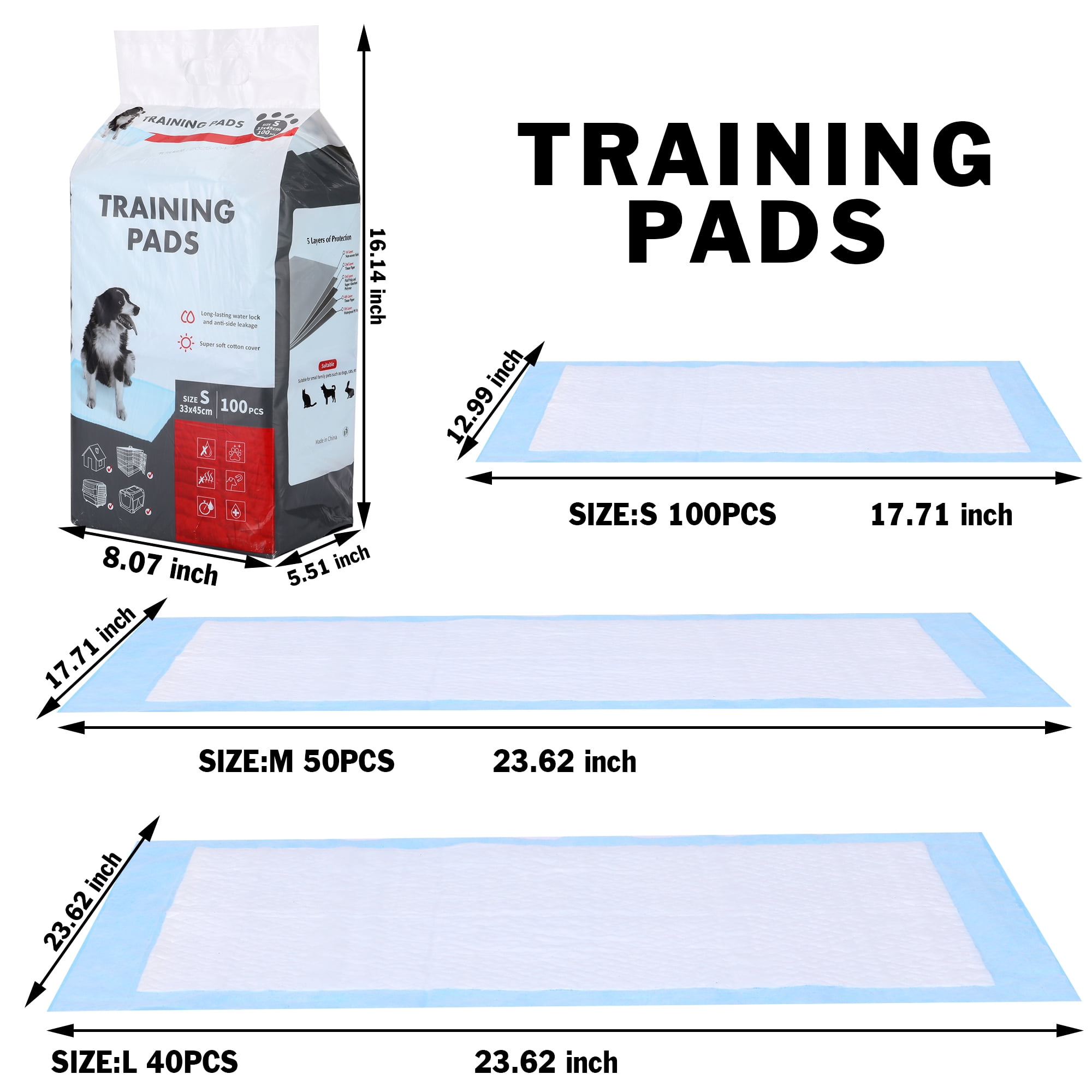 DODOING Pet Wee Pads Extra Large Disposable Underpads Training Puppy Pee Pads Super Absorbent & Leak-Proof, Pet Piddle Pad and Potty Pads for Dogs, Puppies, Doggie