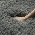 thumbnail image 5 of SAFAVIEH Luxe Paxton Solid Plush Polyester Shag Area Rug, Grey, 9' x 12', 5 of 9