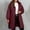 Wine, variant on Plus Size Women's Quilted Long Hooded Coat Zip Up Elastic Cuff Loose Winter Jacket With Pockets Wine 2XL
