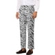 thumbnail image 4 of Pantalones impresos INSPIRE CHIC para hombre, pantalones rectos con estampado de leopardo, 30 negro y blanco, 4 of 5