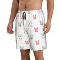 thumbnail image 2 of Wukai Girl Rabbit Print Beach Trunks with Compression Liner Swimsuit Quick Dry Beach Sports Shorts with Pocket-3X-Large, 2 of 8