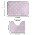 thumbnail image 3 of Yiaed Shells Pearl Print Bathroom Mat Set 2 Pieces Mat Anti-Skid Pad Ultra Soft and Absorbent Bathroom Bath Mat Contour Bath Rugs for Toilet Base, 3 of 6