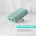 thumbnail image 4 of iHome AC Pro 2-Port USB Wall Charger, Flat Plug Adapter, Phone Charging Block for Home & Travel, 4 of 6