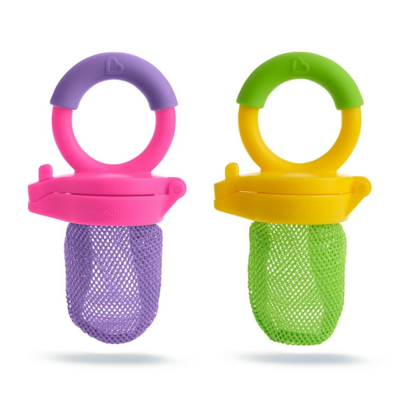 Munchkin Fresh Food Feeder, BPA-Free, 2 Pack, Coral/Purple