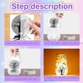 thumbnail image 4 of 24Pcs Halloween Silhouettes Mason Jar Decor Witch Lantern Laser Cutouts Decorations Plastic Scrapbook Decorations for Jars Wall Window Glass Car Decor DIY Craft Gifts Black 3.9x3.5Inch, 4 of 6