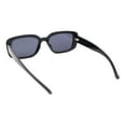 thumbnail image 4 of Mod Rounded Rectangular Stylish Minimal Retro Sunglasses All Black, 4 of 4