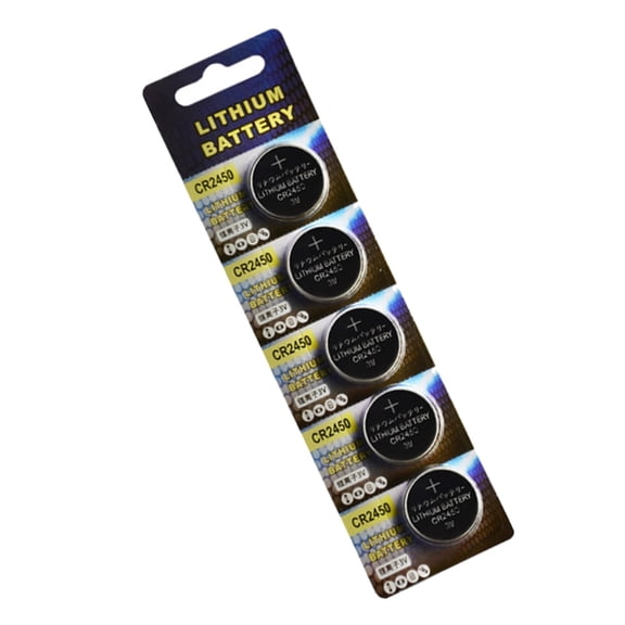 5Pcs Replacement 3V CR2450 Button Battery Cell Coin Lithium Batteries for Watch