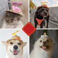 thumbnail image 2 of Pet straw hat small and medium size puppy photo prop hat M, 2 of 5