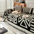 thumbnail image 3 of Geometric Printed Sofa Blanket Chenille Dustproof Anti-scratch Sofa Mat Multipurpose Furniture Protection Cover, 3 of 7