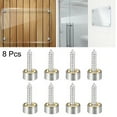 thumbnail image 2 of 8pc Stainless Steel Decorative Mirror Screw Cap Nails for Furniture, 2 of 5