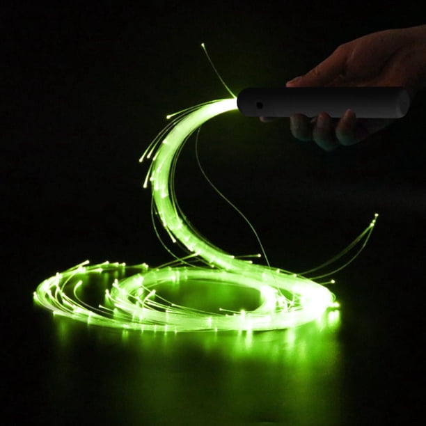 Colorful LED Light Flash Whip Fiber Whip Party Props Space Rotating 360 Degree Whip