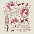 thumbnail image 2 of Juniors One Hundred and One Dalmatians Main Characters Love Portraits T Shirt, 2 of 4