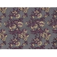 thumbnail image 2 of Zelouf Paloma Metallic Lurex Flower On Organza  , Sewing, DIY, Crafts Fabric by the Yard, Black/plum/gold, 10 Yard, 2 of 2