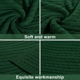 thumbnail image 2 of Ntbay 100% Cotton Cable Knit Throw, Super Soft Warm Knitted Blanket Home Decor, 60"x80", Dark Green, 2 of 4