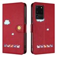 thumbnail image 4 of Allytechgroup for Samsung Galaxy S20 Ultra Wallet Cover, Samsung Galaxy S20 Ultra Wallet Case with Strap, PU Leather Shock Absorption Folio Flip Stand Card Slots Wallet Magnet Cover Case - Red, 4 of 8