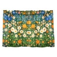 thumbnail image 7 of Yayeee Kitchen Curtains Tier Pair Light Filtering 27"x36" Rod Pocket Short Cafe Window Panel, Orange Floral Garden, 7 of 7