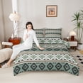 thumbnail image 5 of Feelyou Hippie Tribal Aztec Bedding Comforter Set, Green Retro Abstract Twin Comforter Sets, Teens Adult Women Men Reversible Bedding Set, Luxury Bedroom Decor, 2-Piece, 5 of 9