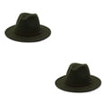 thumbnail image 3 of Sombreros con hebilla de cinturón Minnieouse Lana color sólido para Niños Boda Iglesia Verde oscuro 58cm 2piezas, 3 of 6