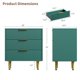 thumbnail image 2 of Moderno fluted cajón wood chest of cajones almacenamiento organizer con metal handles y legs, 2 of 7