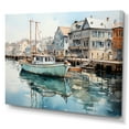 thumbnail image 2 of Designart "Reflective Moments at the Harbor Port IX" Nautical & Beach Canvas Art Print, 2 of 5