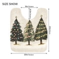 thumbnail image 5 of Yayeee Bath Rug for Bathroom Floor Non Slip Contour Fluffy Soft Absorbent Mat, 20"x24", Cartoon Christmas Trees, 5 of 7
