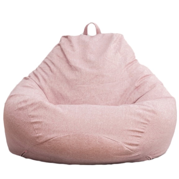 Dienrx Bean Bag Chair Memory Foam Bean Bag Chairs Cover for Teens, Round Bean Bag Chair Cover for Living Room Bedroom College Dorm Reading Chair Pink, 1*Sofa Cover