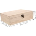 thumbnail image 2 of Caja de joyería sin terminar para manualidades, caja de almacenamiento de madera, joyero con cierres de bloqueo para anillos, arete, collares, relojes, pulseras, 2 of 3