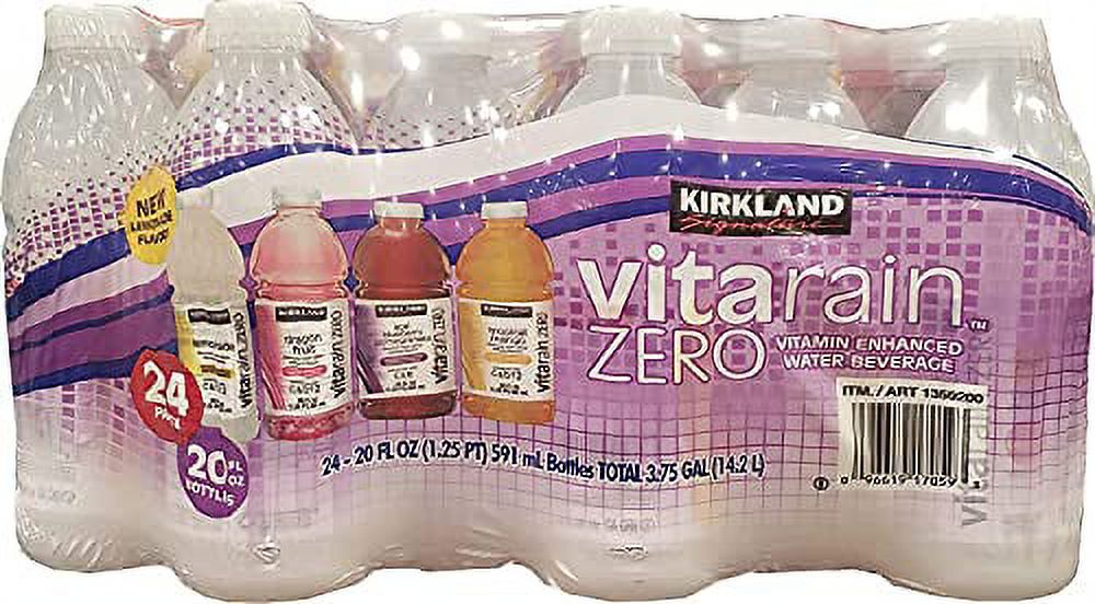 Kirkland Signature Vita Rain Zero Variety: Vitamin Enhanced Water (20 oz, 24 ct)