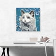 thumbnail image 2 of ARTCANVAS Ojos Azules Cat Breed Blue Canvas Art Print - Size: 18" x 18" (0.75" Deep), 2 of 9