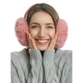 thumbnail image 4 of BadPiggies Winter Plush Ear Muffs for Women Foldable Cute Fluffy Ear Warmers Soft Thickened Headband (White), 4 of 9