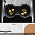 thumbnail image 5 of Yellow Tulips Car Coasters for Drinks with A Finger Notch for Easy Removal Cup Holder Coaster Cup Mat Car Interior Accessories 2PCS, 5 of 8