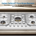 thumbnail image 5 of ROBAM 36" Gas Cooktop G515, 5 Made in Italy Brass Burners, 304 Stainless Steel Built-in Gas Stove, 20,000 BTU Tri-Ring Center Wok Burner, NG/LPG Convertible with Flame Failure Protection, 5 of 7
