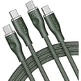 thumbnail image 1 of wonima11 USB C Cable (6ft 100W, 2-Pack), Premium Nylon USB C to USB C Cable 2.0, Type C Charging Cable Fast Charge for iPhone 17/16/15 Series,Galaxy S25/S24/S23,MacBook Pro 2020,and More(Green), 1 of 1