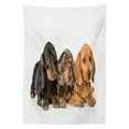 thumbnail image 3 of Ambesonne Dachshund Tablecloth Rectangular Table Cover, Puppies Lying Together, 52"x70", Dark Taupe Grey Taupe, 3 of 4