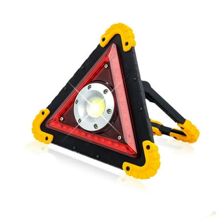 

Mulanimo LED COB Triangular Traffic Light with Handle for Outdoor Car Repairing Work Warning Emergency