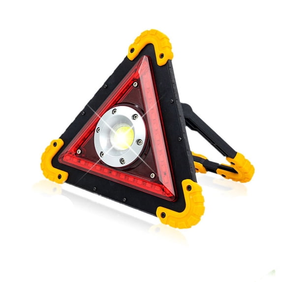 LED COB Triangular Traffic Light with Handle for Outdoor Car Repairing Work Warning Emergency