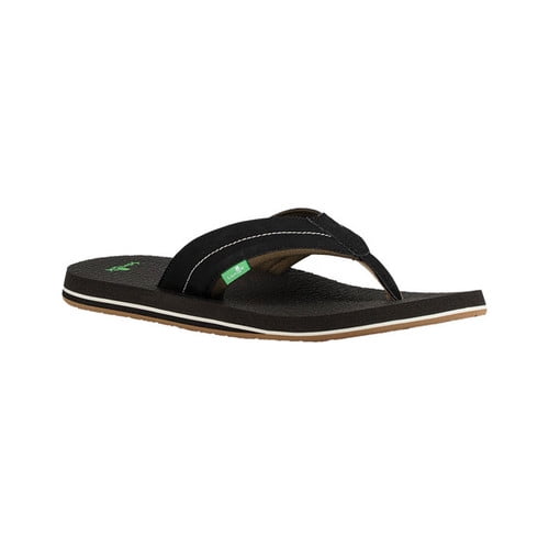 Sanuk Men's Beer Cozy 2 Flip-Flop 14 Black/Dark Olive